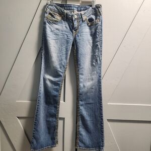 True Religion Light Blue Wash Low Rise Bootcut Jeans Women’s 30x31 Vintage Y2K